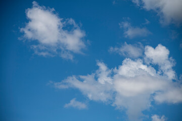 White cloud on blue sky.