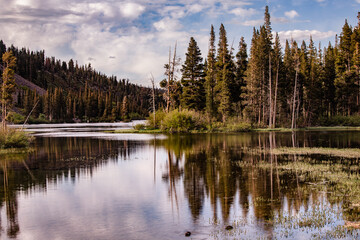 Fototapeta na wymiar Twin Lakes In Mammoth Mountain California