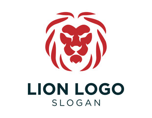 Logo design about a lion on a white background. made using the CorelDraw application.