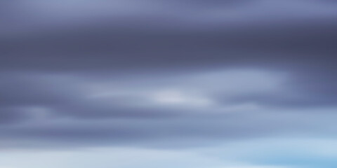 Dramatic autumn sky, stormy clouds in dark sky, vector background