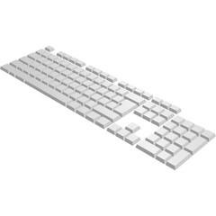 white keyboard 3d isolated vector
