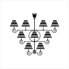 Chandelier Icon, Girandole, Candelabra Lamp