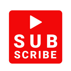 Subscribe color red, good for watermark to video and thumbnail element.