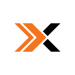 Letter X logo design with next concept. X logo design