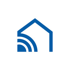 Home connection logo design. Home tech logo design