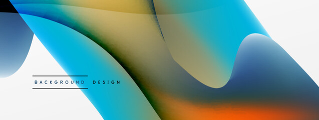 Fluid color abstract background. Liquid gradients, wave pattern. Trendy techno business template for wallpaper, banner, background or landing