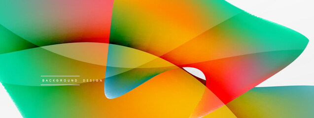 Obraz premium Abstract background. Fluid gradient color wave template for wallpaper, banner, background or landing