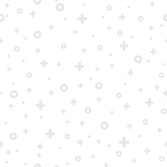 Stylish 1980s abstract memphis seamless pattern. Modern space texture with rare funky and minimal shapes on blue background. Vector illustration in memphis pop art style for fashion fabric print