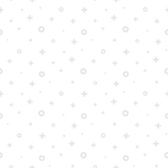 Stylish 1980s abstract memphis seamless pattern. Modern space texture with rare funky and minimal shapes on blue background. Vector illustration in memphis pop art style for fashion fabric print