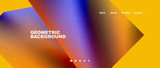 Landing page background template. Abstract geometric shapes composition. Vector illustration for wallpaper, banner, background