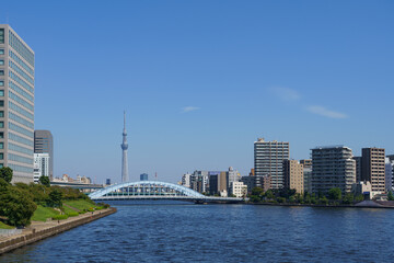 永代橋と東京スカイツリー