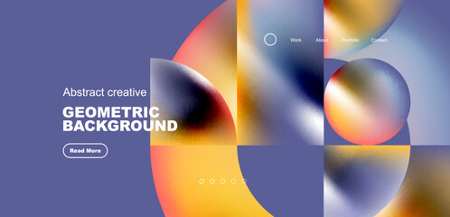 Naklejka premium Shiny circles and round elements geometric background. Vector illustration for wallpaper, banner, background, leaflet, catalog, cover, flyer