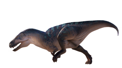 dinosaur king acrocanthosaurus. acrocanthosaurus dinosaur on a blank background PNG