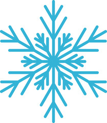Set of icy snowflakes symbol vector illustration. Blue line frozen snowflake isolated on white background for new year celebration snow decoration ornament or christmas festive frost flakes design