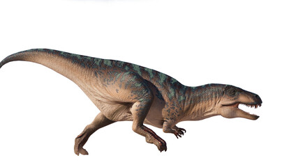 Naklejka premium dinosaur king acrocanthosaurus. acrocanthosaurus dinosaur on a blank background PNG