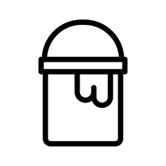 bucket line icon illustration vector graphic