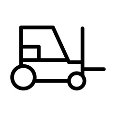 forklift line icon illustration vector graphic