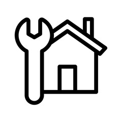 house line icon illustration vector graphic