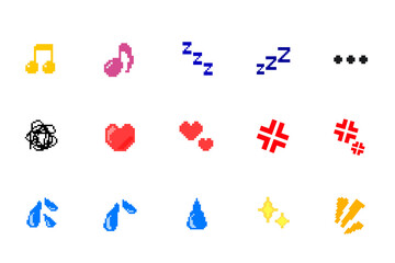 ドット絵　感情　アイコンセット1