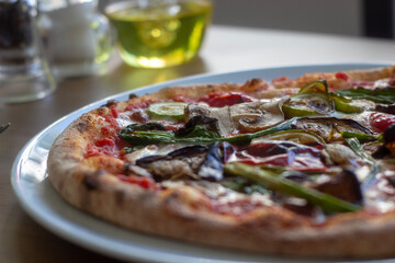 pizza with mushrooms