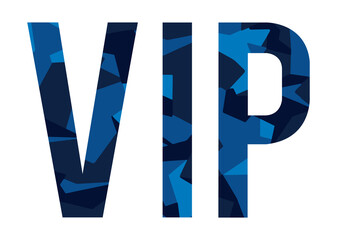 VIP Text Illustration isolated on png transparent background