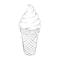 Ice cream sketch hand drawn vector