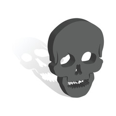 skull halloween night party accessories vector