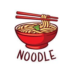A bowl of noodle with chopstick