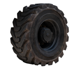 Ruota gigante isolata - vista laterale