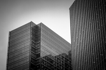 雨の日の高層ビル