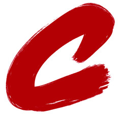 Brush Stroke Letter C Transparent Background