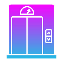 Elevator Glyph Gradient Icon
