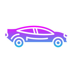 Sports Car Glyph Gradient Icon