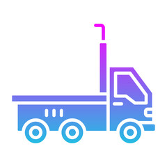 Trailer Truck Glyph Gradient Icon