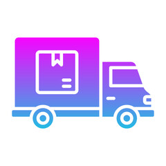 Delivery Truck Glyph Gradient Icon