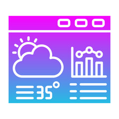 Forecast Analytics Glyph Gradient Icon