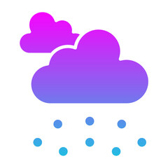 Hail Glyph Gradient Icon
