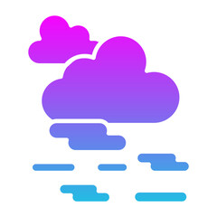 Haze Glyph Gradient Icon
