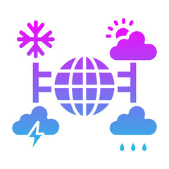 Meteorology Glyph Gradient Icon