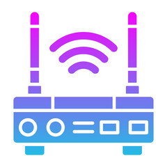 Wifi Router Glyph Gradient Icon