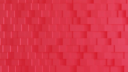pink fuuny on summer random shifted white cube box block size background wallpaper design decoration,3D rendering illustration 02