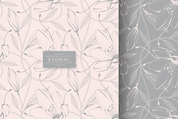 simple minimalist floral pattern for wallpaper © ayunannas
