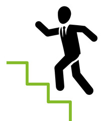 people run up stairs icons