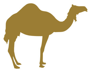 Camel Silhouette for Logo, Pictogram, Art Illustration or Graphic Design Element. Vector Illustration