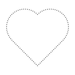 Fototapeta premium Heart shape dotted symbol icon vector for creative graphic design ui element in a pictogram illustration