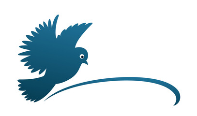 the Symbol of the Flying blue bird. 
