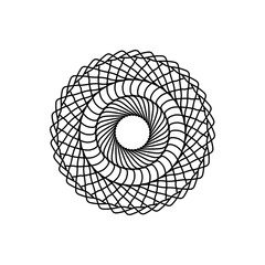 black and white spiral shape