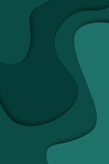 modern creative emerald green background with waves and blank space