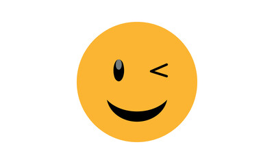 Winking Face emoji vector, Winking Face for website emoji
