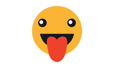 Face with Tongue emoji vector, Face with Tongue for website emoji